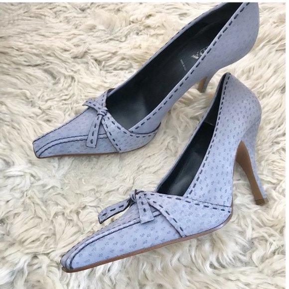 Prada Shoes - Sold New PRADA blue nubuck heel